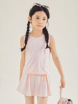 Hopscotch - Girls Pink Text Print T-shirt and Skirt Set