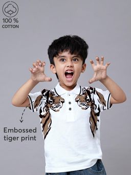 Hopscotch - Pure Cotton Tiger Polo T-shirt