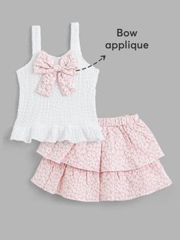 Hopscotch - 2-Pc Floral Blouse & Skirt