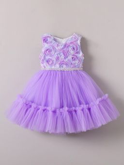 Hopscotch - Floral Applique Party Dress