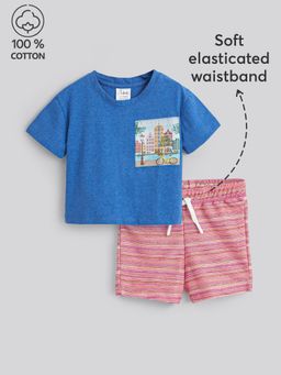 Hopscotch - 2-Pc City Scene Cotton Shorts Set
