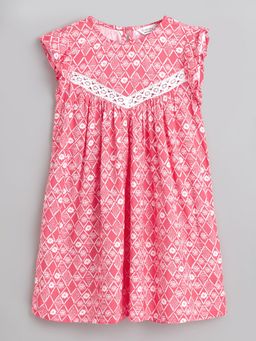 Hopscotch - Floral Geometric Dress