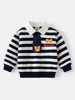 Hopscotch - Tiger Love Striped Sweatshirt
