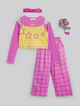 Hopscotch - 2-Pc Checkered Pant & T-shirt