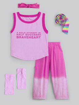 Hopscotch - 2-Pc Typographic Vest & Pant