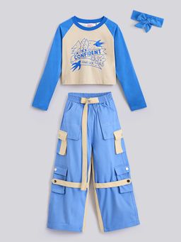 Hopscotch - Typographic T-Shirt & Cargo Pants