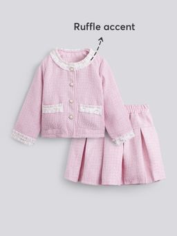 Hopscotch - 2-Pc Textured Jacket & Skirt