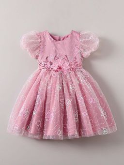 Hopscotch - 3D Floral Applique Party Dress