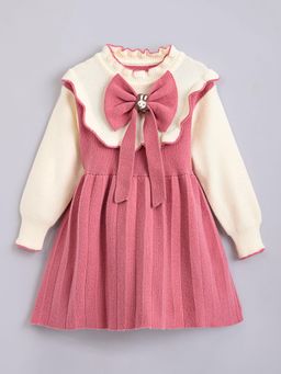 Hopscotch - Bow Charm Collar Dress