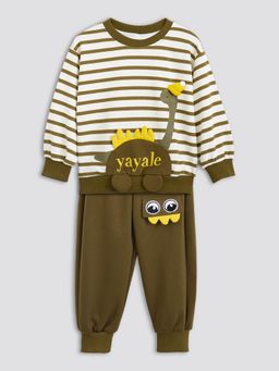Hopscotch - 2-Pc Striped Sweatshirt & Joggers