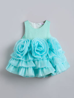 Hopscotch - Floral Applique Party Dress