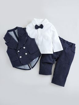 Hopscotch - 3-Pc Striped Waistcoat, Pants & Shirt