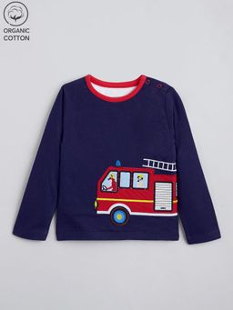 Hopscotch - Embroidered Organic Cotton T-shirt