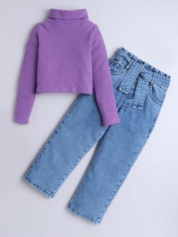 Hopscotch - 2-Pc Urban Cool Ribbed Jeans Set