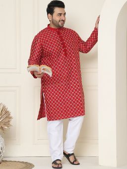 SOJANYA - Silk Blend Embroidered Maroon Kurta with Pant