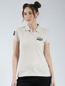 Rock.it - Womens Solid Collar Neck Polo T-shirt