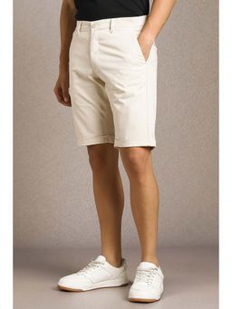 Louis Philippe - Men Beige Print Shorts