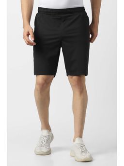 Van Heusen - Men Black Textured Casual Shorts