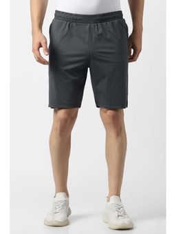 Van Heusen - Men Grey Textured Casual Shorts