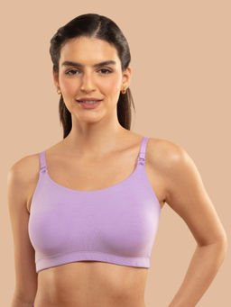 Nykd by Nykaa - Easy Breezy Slip On Bra - purple Rose-NYB165