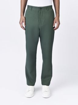 Genes Lecoanet Hemant - Mens Green Regular Fit Straight Trouser
