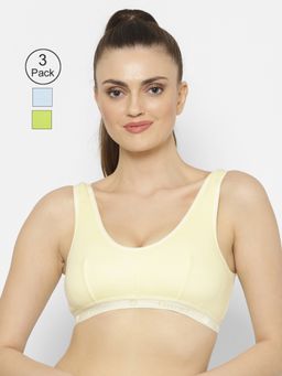 Floret - Wirefree Non-padded Sporty Bra - Multi-Color