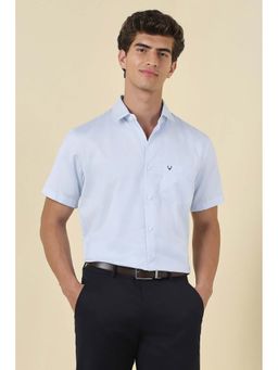Allen Solly - Men Light Blue Stripe Half Sleeves Formal Shirt