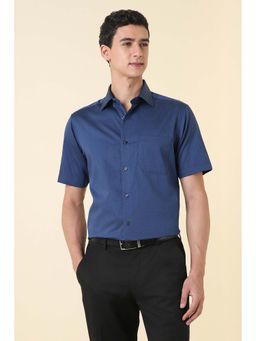 Allen Solly - Men Navy Stripe Half Sleeves Formal Shirt