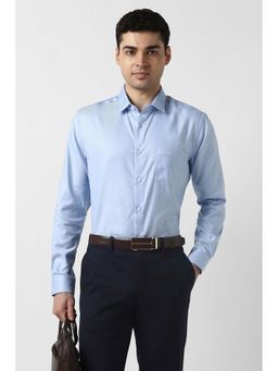 Peter England - Men Light Blue Regular Fit Full Sleeves Formal Shirt