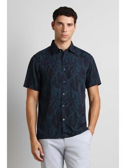 Simon Carter - Men Navy Blue Printed Shirt