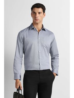Van Heusen - Men Grey Solid Full Sleeves Formal Shirt