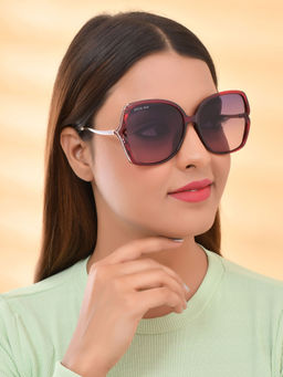 ROYAL SON - Over-sized UV Protection Women Sunglasses Black Lens - CHIWM00113-C5