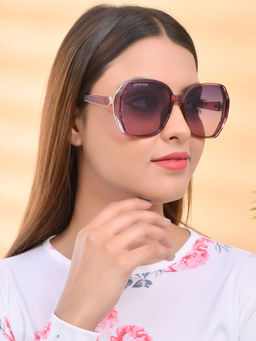 ROYAL SON - Over-sized UV Protection Women Sunglasses Black Lens - CHIWM00114-C4