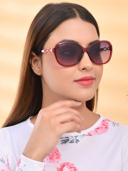 ROYAL SON - Butterfly UV Protection Women Sunglasses Purple Lens - CHIWM00117-C5