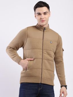 Monte Carlo - Khaki Wool Blend Full Sleeves Jacket