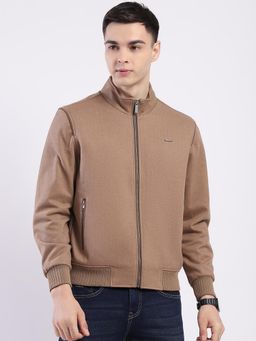 Monte Carlo - Brown Polyester Blend Full Sleeves Jacket