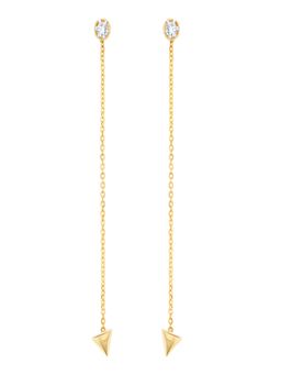 WHP Jewellers - Diamond Stud Earring with Ear Chain