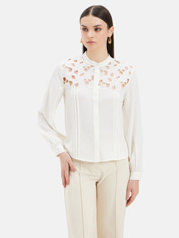Kazo - Grace Full Sleeves Lace Top