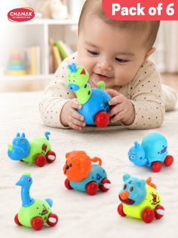 Chanak - Key Operated Winding Walk Up Animals for Kids (Pack of 6)