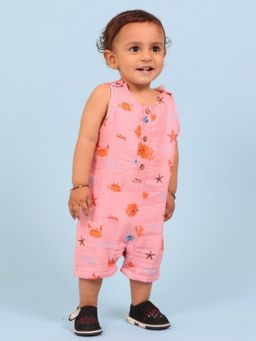 Mama & Peaches - Crabs Double Layer Muslin Romper