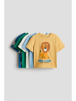 H&M - Boys Multi-Color 5-Pack Jersey T-Shirts