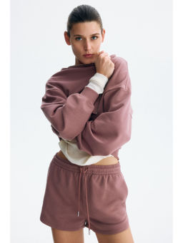 H&M - Women Mauve Sweatshirt Shorts