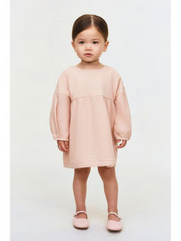 H&M - Girls Pink Cotton Muslin Dress