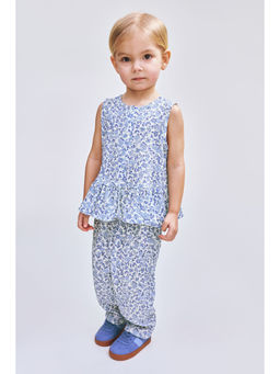 H&M - Girls Blue 2-Piece Seersucker Co-Ord Set