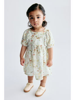 H&M - Girls Green Cotton Muslin Dress