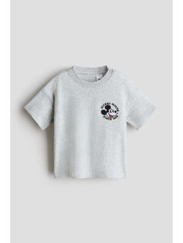 H&M - Boys Grey Motif-Detail T-Shirt