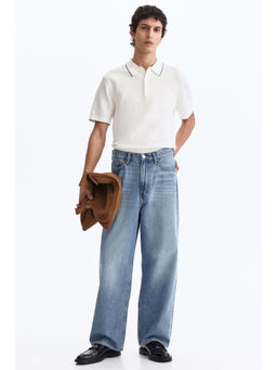 H&M - Men White Slim Fit Polo Shirt