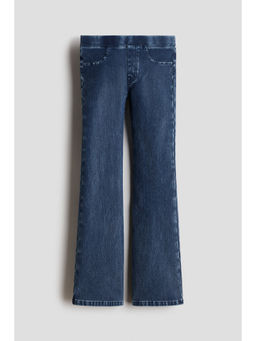 H&M - Girls Blue Denim-Look Flared Jeggings