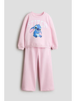 H&M - Girls Pink 2-Piece Printed Co-Ord Set