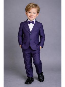 Blabber - Boys Solid Shirt, Blazer, Bow and Pant